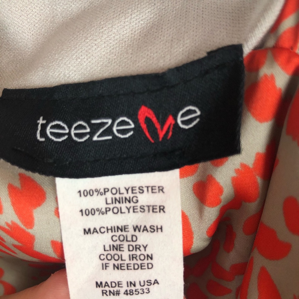 Teeze Me Mini Dress Silver Orange Sexy Juniors 5 M - Picture 10 of 11